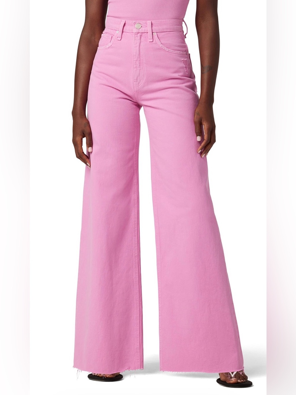 Hudson Jeans James High Rise Wide Leg in Fuchsia Pink